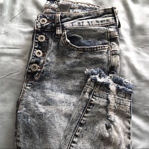 Acid-Wash Button-Fly Jeans